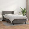 Box spring postel s matrací 90x200 cm umělá kůže [3127231] (Barva Krémová)