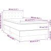 Box spring postel s matrací a LED 80 x 200 cm samet [3134613] (Barva Tmavě moddrá)