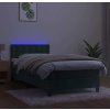 Box spring postel s matrací a LED 80 x 200 cm samet [3134613] (Barva Tmavě moddrá)