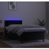 Box spring postel s matrací a LED 80 x 200 cm samet [3134613] (Barva Tmavě moddrá)