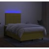 Box spring postel s matrací a LED 120 x 200 cm textil [3134867] (Barva Modrá)