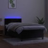 Box spring postel s matrací a LED 80 x 200 cm samet [3134370] (Barva Tmavě šedá)
