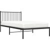 Kovový rám postele s čelem 100 x 200 cm [350926] (Barva Bílá)