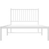 Kovový rám postele s čelem 100 x 200 cm [350926] (Barva Bílá)