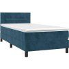 Box spring postel s matrací a LED 100x200 cm samet [3134389] (Barva Černá)