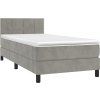 Box spring postel s matrací a LED 100x200 cm samet [3134389] (Barva Černá)