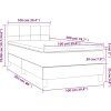 Box spring postel s matrací a LED 100x200 cm samet [3134389] (Barva Černá)