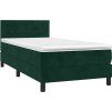 Box spring postel s matrací a LED 100x200 cm samet [3134389] (Barva Černá)