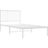 Kovový rám postele s čelem 90 x 190 cm [350923] (Barva Bílá)