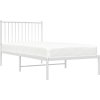 Kovový rám postele s čelem 90 x 190 cm [350923] (Barva Bílá)