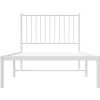 Kovový rám postele s čelem 90 x 190 cm [350923] (Barva Bílá)
