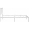 Kovový rám postele s čelem 90 x 190 cm [350923] (Barva Bílá)