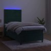 Box spring postel s matrací a LED 80 x 200 cm samet [3136029] (Barva Světle šedá)