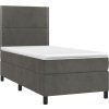 Box spring postel s matrací a LED 80x200 cm samet [3136029] (Barva Světle šedá)