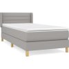 Box spring postel s matrací 90x190 cm textil [3130313] (Barva Světle šedá)