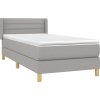 Box spring postel s matrací 90x190 cm textil [3130313] (Barva Světle šedá)