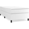 Rám postele s boxspringem 100 x 200 cm umělá kůže [3121030] (Barva Bílá)