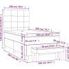 Box spring postel s matrací 100x200 cm samet [3137832] (Barva Růžová)