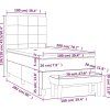 Box spring postel s matrací 100x200 cm samet [3137832] (Barva Růžová)