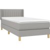 Box spring postel s matrací 90x190 cm textil [3130393] (Barva Světle šedá)