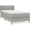 Box spring postel s matrací 90x190 cm textil [3130393] (Barva Světle šedá)