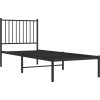 Kovový rám postele s čelem 80 x 200 cm [350855] (Barva Černá)