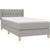 Box spring postel s matrací 90x200 cm textil [3130481] (Barva Světle šedá)