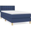 Box spring postel s matrací 90x190 cm textil [3130559] (Barva Modrá)