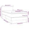 Box spring postel s matrací 90x200 cm samet [3141161] (Barva Světle šedá)
