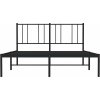 Kovový rám postele s čelem 120 x 200 cm [352478] (Barva Černá)