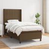 Box spring postel s matrací 100 x 200 cm textil [3131570] (Barva Tmavě šedá)