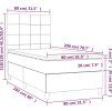 Box spring postel s matrací a LED 80x200 cm samet [3136090] (Barva Tmavě šedá)