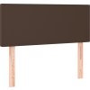 Box spring postel s matrací 80 x 200 cm umělá kůže [3130628] (Barva Hnědá)