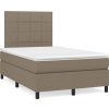 Box spring postel s matrací 120x200 cm textil [3141762] (Barva Tmavě šedá)
