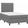 Box spring postel s matrací 120x200 cm textil [3141762] (Barva Tmavě šedá)