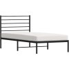 Kovový rám postele s čelem 90 x 200 cm [352312] (Barva Černá)