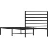 Kovový rám postele s čelem 90 x 200 cm [352312] (Barva Černá)