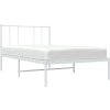 Kovový rám postele s čelem 75 x 190 cm [352519] (Barva Bílá)