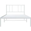 Kovový rám postele s čelem 75 x 190 cm [352519] (Barva Bílá)
