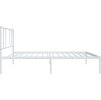 Kovový rám postele s čelem 75 x 190 cm [352519] (Barva Bílá)