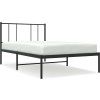 Kovový rám postele s čelem 75 x 190 cm [352519] (Barva Bílá)