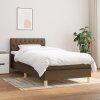 Box spring postel s matrací 80x200 cm textil [3140812] (Barva Tmavě hnědá)