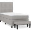 Box spring postel s matrací 100 x 200 cm textil [3136735] (Barva Černá)