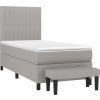 Box spring postel s matrací 100 x 200 cm textil [3136735] (Barva Černá)