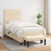 Box spring postel s matrací 100 x 200 cm textil [3136735] (Barva Černá)