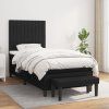 Box spring postel s matrací 100 x 200 cm textil [3136735] (Barva Černá)