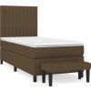 Box spring postel s matrací 100 x 200 cm textil [3136735] (Barva Černá)