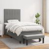 Box spring postel s matrací 100 x 200 cm textil [3136735] (Barva Černá)
