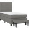 Box spring postel s matrací 100 x 200 cm textil [3136735] (Barva Černá)