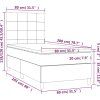 Box spring postel s matrací 80x200 cm textil [3141734] (Barva Krémová)